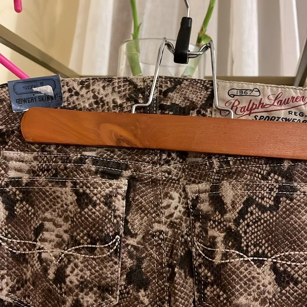 ralph lauren snake print pants skinny